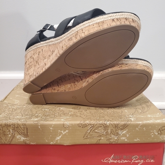 NEW American Rag Tarrah Open Toe Ankle Strap Wedge - Picture 4 of 4